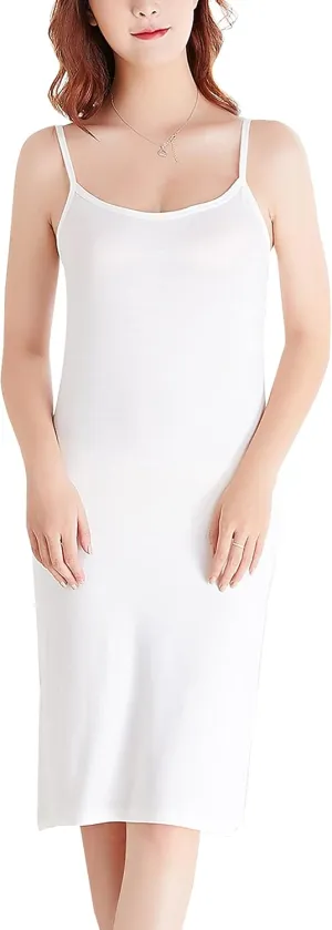 FEOYA Women Full Slip for Under Dress Adjustable Spaghetti Strap Cami Dress Nightgown Chemise