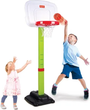 Fisher-Price®Hoops-Basketball, Sturdy & Durable, Kids Shoot Hoops, Basketball Games, Easy Assembly, Adjustable Heights, Ages 1.5 