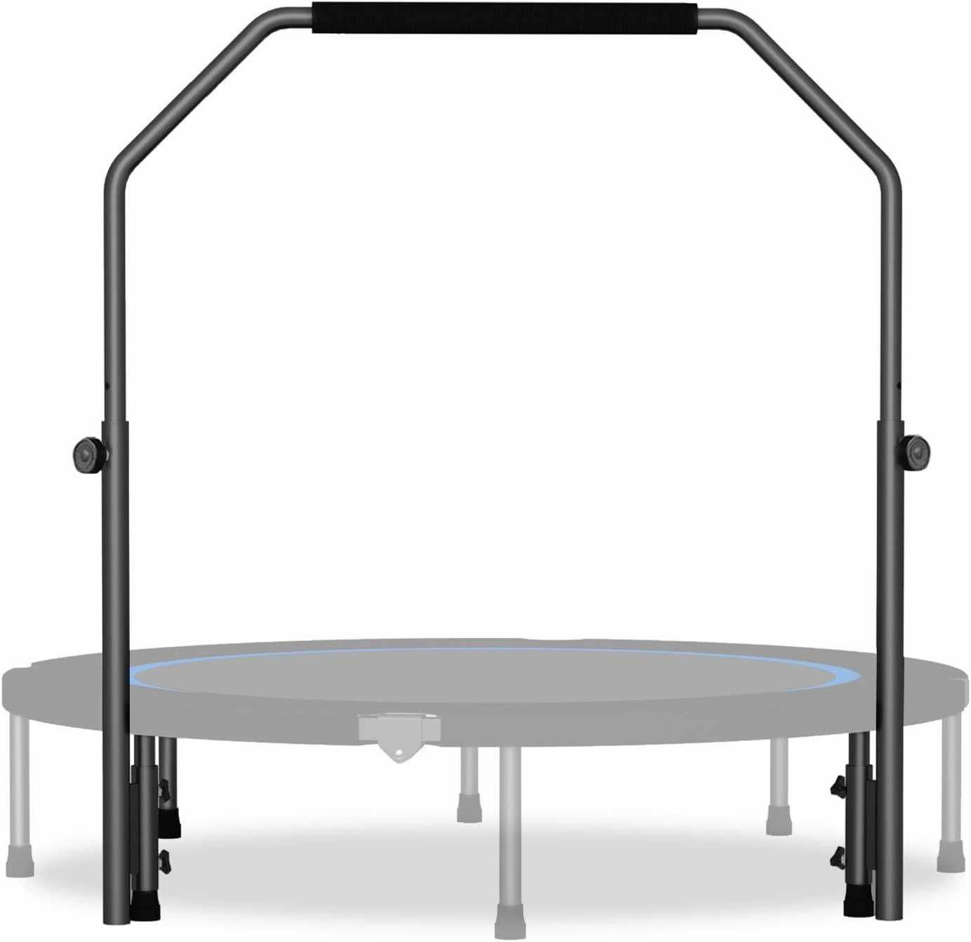 Fitness Rebounder Handle Bar Accessory for 40" Round Mini Trampoline with Foam Handle, Fitness Trampoline Handle Bar Fit for Straight Leg Within 2.5CM/0.98IN Dia (Trampoline Not Included)