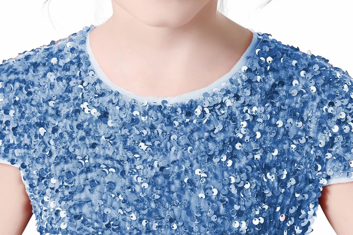 Flower Girl Dresses Wedding Bridesmaid Sequins Tulle Puffy Skirt Girls Birthday Party Pageant Gown Floor Length