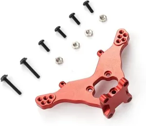 for LOSI-Mini-B Mini-T 1/16 RC Car Aluminum Alloy Adjustable Rear Shock Tower Kit Replacement for LOSI-Mini-B Mini-T 1/16 RC Car Accessories Part (Color : Red)