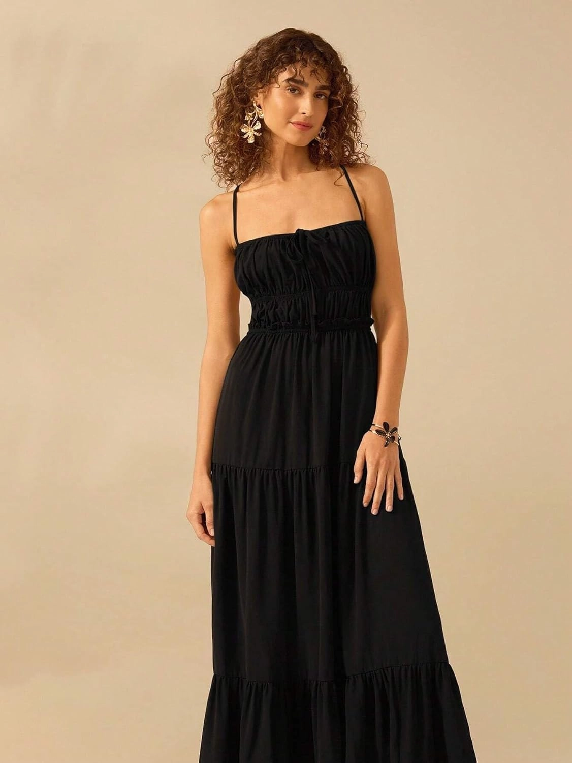 ForeMode Summer Deep V Neck Bohemian Women Mini Short Dress Backless Beach Boho Dress