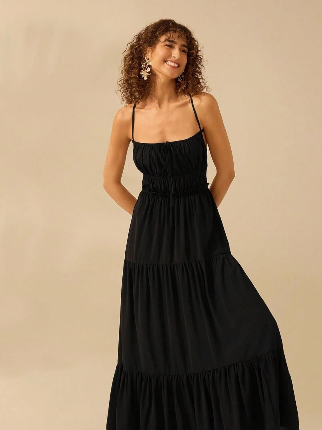 ForeMode Summer Deep V Neck Bohemian Women Mini Short Dress Backless Beach Boho Dress