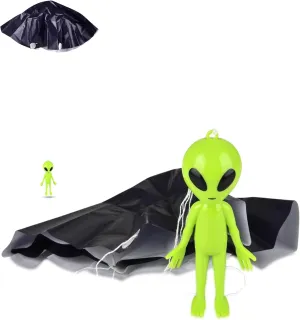 Forest & Twelfth 4" Alien Paratroopers with Parachutes, 12Pcs, Extraterrestrial Toys for Boys & Girls, Space-Themed for Outdoor Play, Collectible Alien Army Men, Throwing Action Figures for Kids