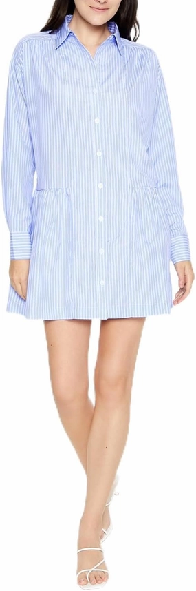 Forever 21 Women's Striped Poplin Shirt Dress