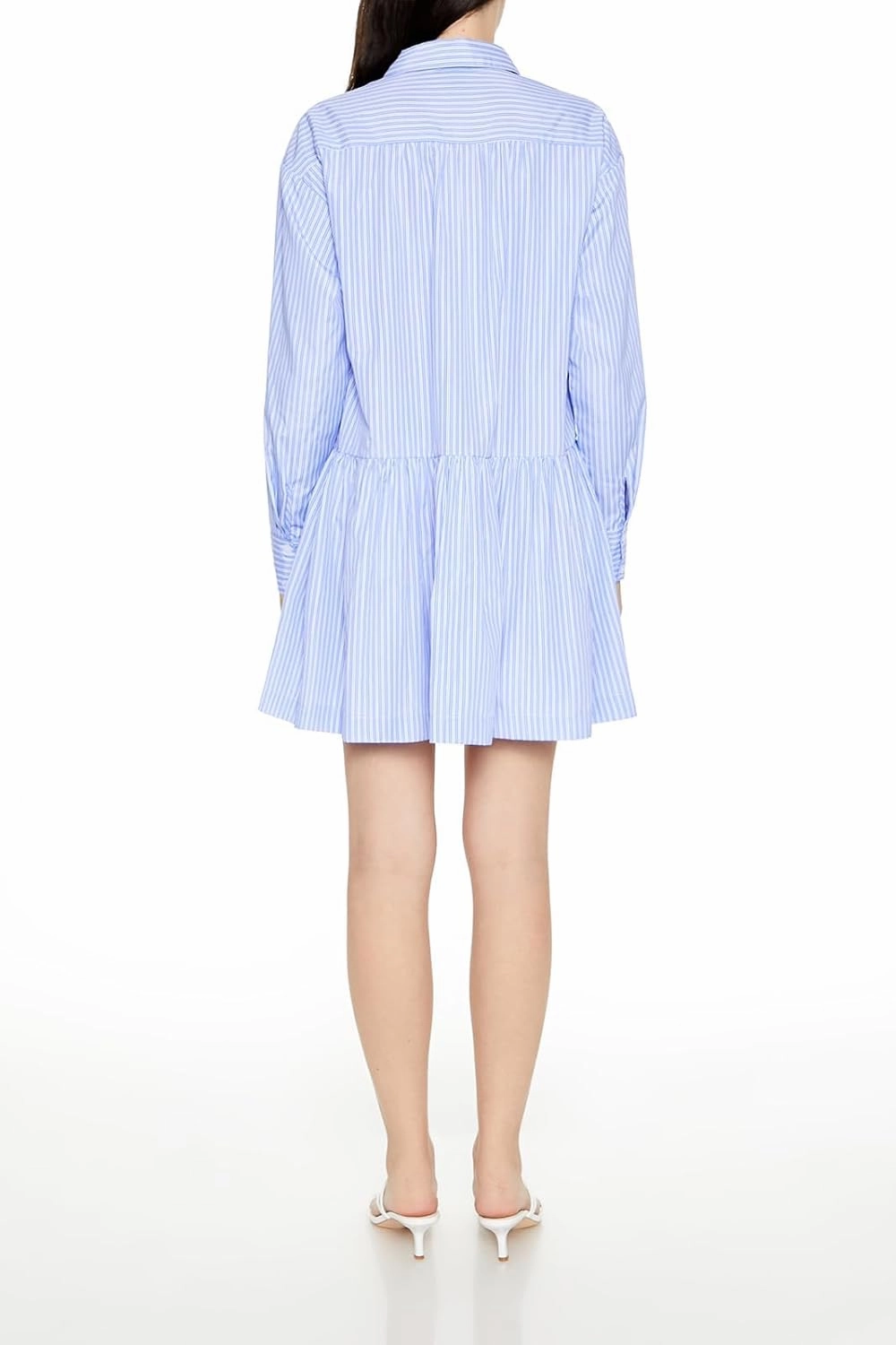 Forever 21 Women's Striped Poplin Shirt Dress