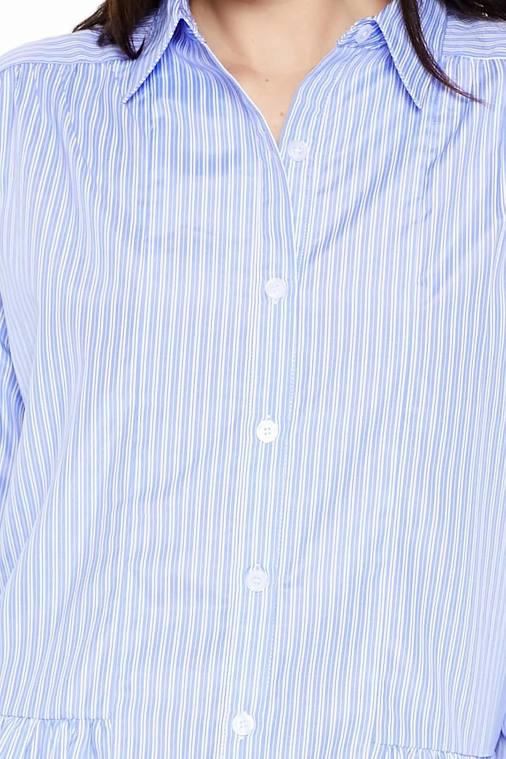 Forever 21 Women's Striped Poplin Shirt Dress