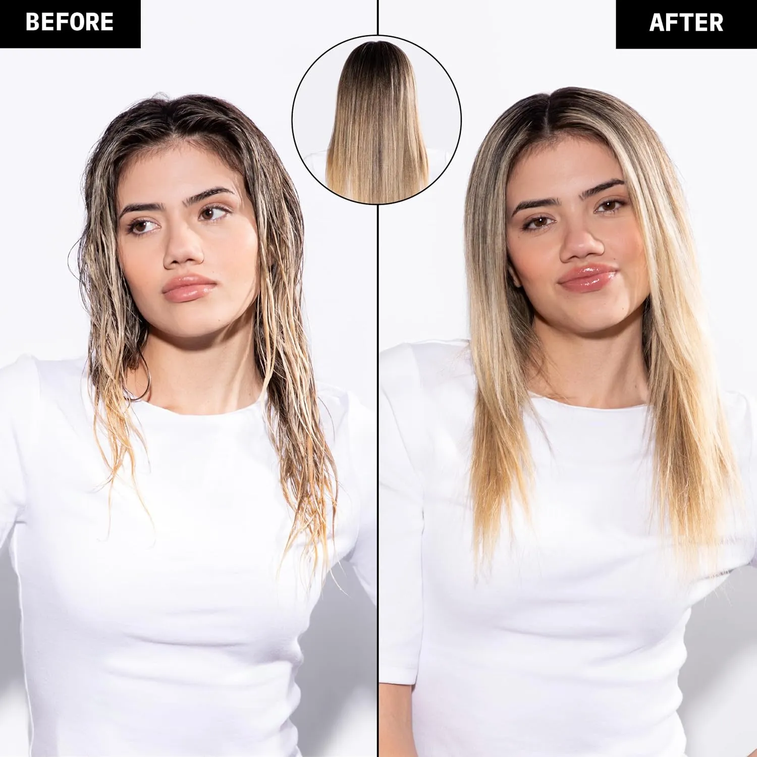 FoxyBae Wet-to-Slay 2-in-1 Hot Air Styler - Ceramic Dryer & Straightener - Fast Styling - Boar Hair Bristles - Ionic & Tourmaline Tech - Anti-Frizz & Less Heat Damage - 98°F - 257°F Temp (Blush)