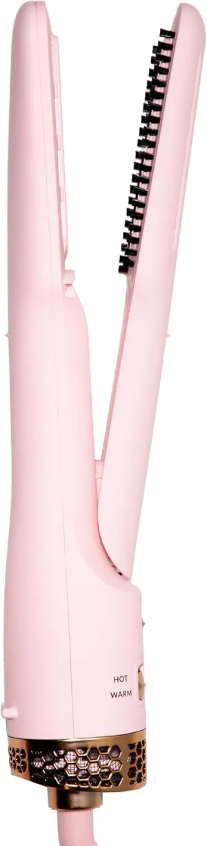 FoxyBae Wet-to-Slay 2-in-1 Hot Air Styler - Ceramic Dryer & Straightener - Fast Styling - Boar Hair Bristles - Ionic & Tourmaline Tech - Anti-Frizz & Less Heat Damage - 98°F - 257°F Temp (Blush)