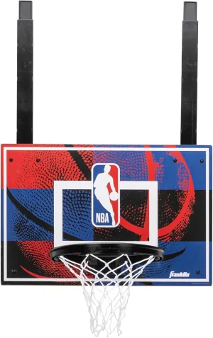 Franklin Sport NBA Grow-with-Me Kids Mini Basketball Hoop Set - Over The Door Indoor Hoop for Kids - Includes (1) Adjustable Height Basket, (1) Mini Youth Basketball   Air Pump - Ages 3 
