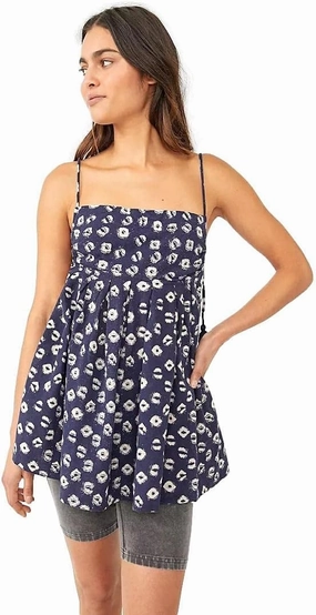 Free People Indigo Molly Tunic, Indigo Combo, XS