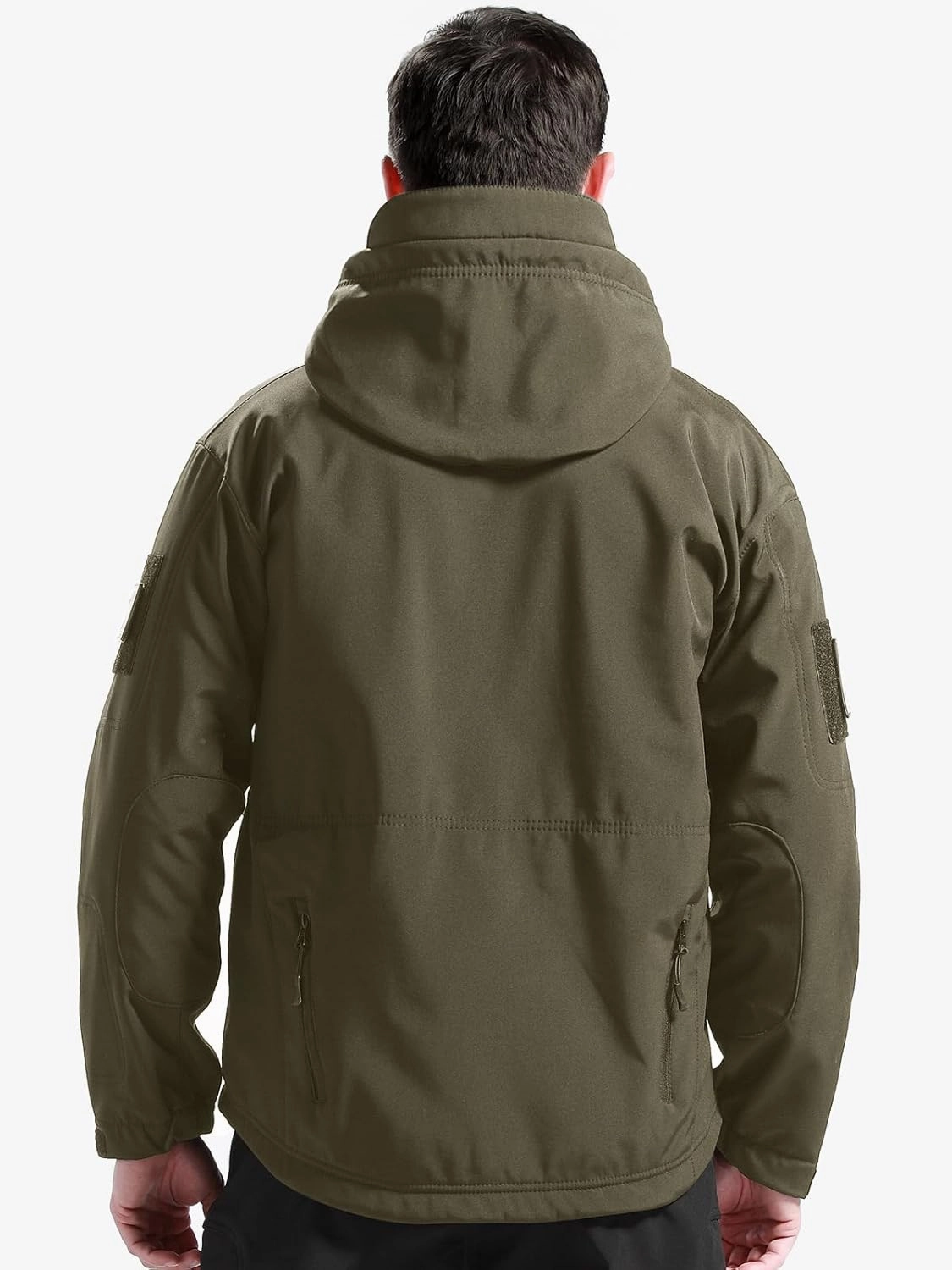 FREE SOLDIER Men's Outdoor Waterproof Soft Shell Hooded Military Tactical Jacket