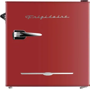Frigidaire EFR176-RED 1.6 cu. ft. Retro Bar Fridge with Side Bottle Opener, Red