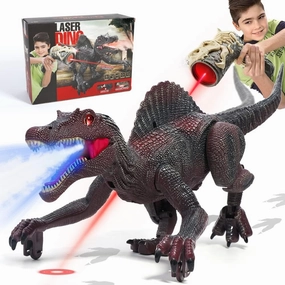 FRUSE Remote Control Dinosaur Toys,RC Walking Robot Dinosaur w/Light Tracing,Spray Mist,LED Light,Roaring,Jurassic Dinosaur Toys,Toys for Kids Girls Age 3 4 5 6 7 8