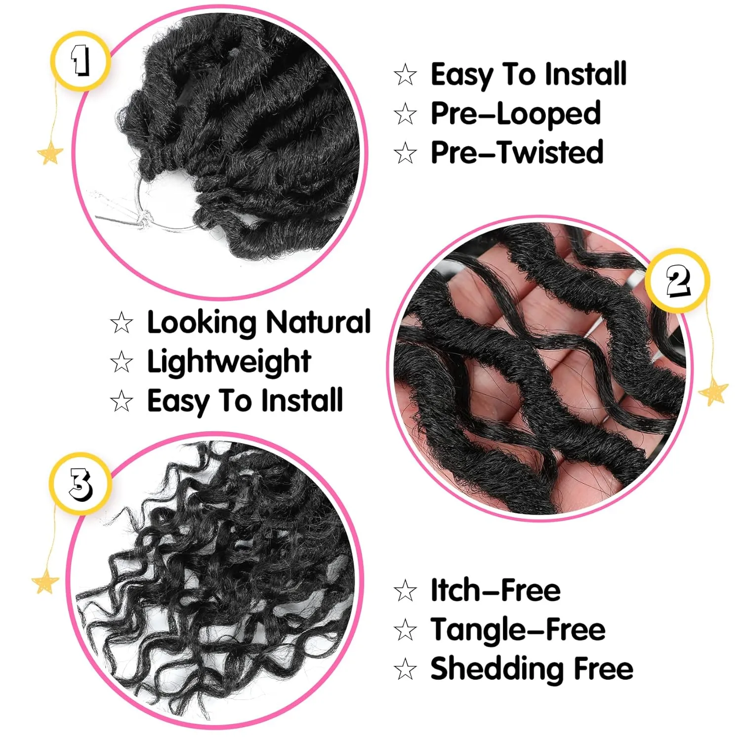 Fulcrum Goddess Locs Crochet Hair 12 Inch, 8 Packs New Faux Locs Crochet Hair for Black Women, Crochet locs with Curly Ends (12Inch (Pack of 8), 1#)