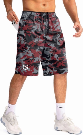 G Gradual Men's Basketball Shorts with Zipper Pockets Lightweight Quick Dry 11" Long Shorts for Men Athletic Gym