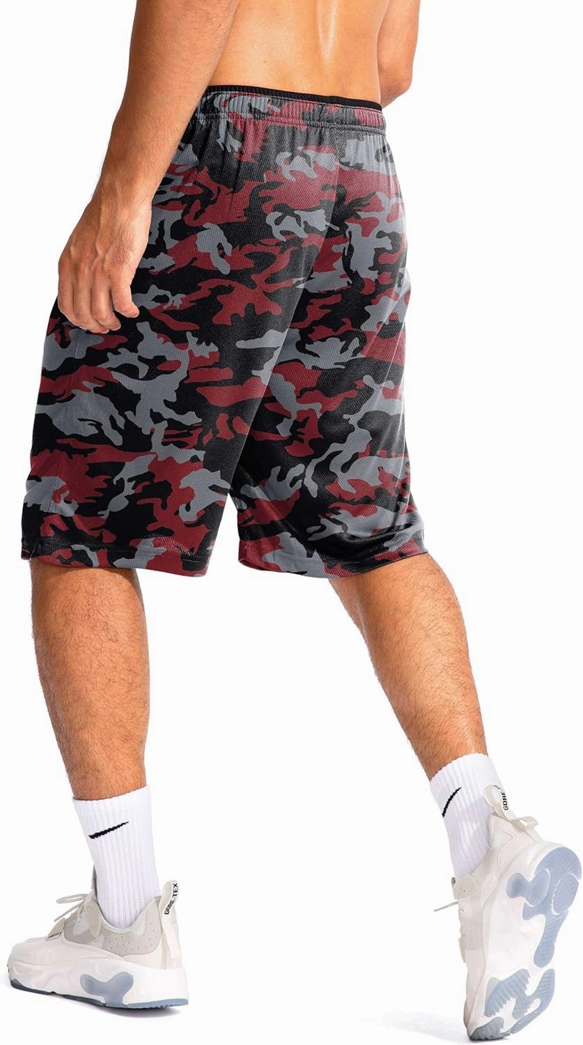 G Gradual Men's Basketball Shorts with Zipper Pockets Lightweight Quick Dry 11" Long Shorts for Men Athletic Gym