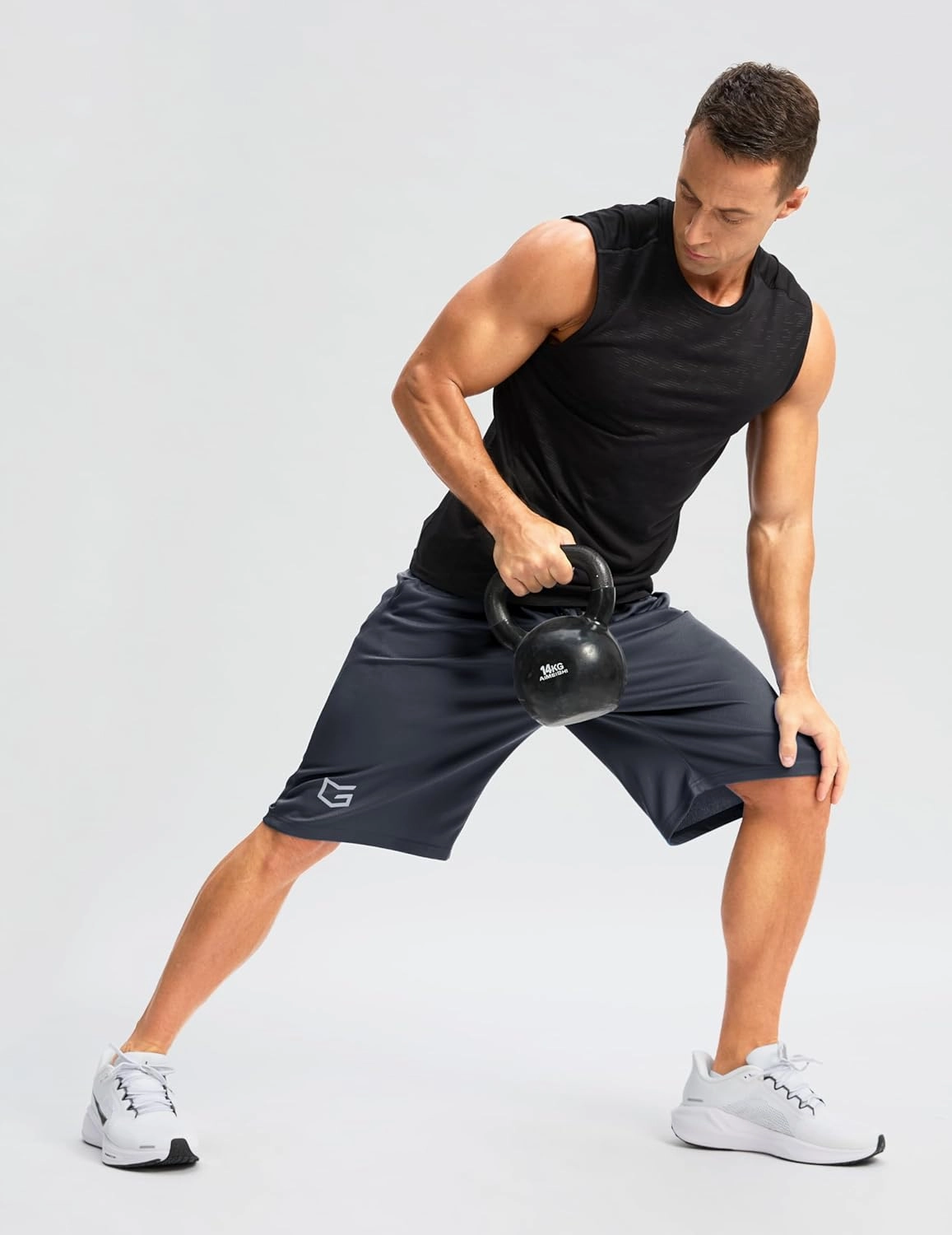 G Gradual Men's Long Basketball Shorts with Zipper Pocket 11'' Quick Dry Gym Shorts Lightweight Mesh Athletic Shorts for Men