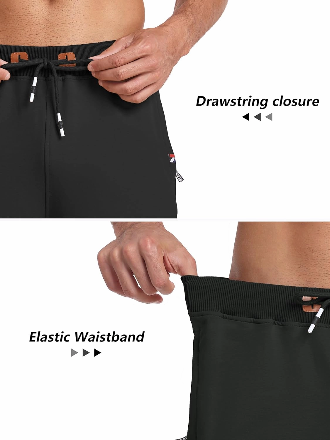 GEEK LIGHTING Mens Shorts Casual Cotton Drawstring Zipper Pockets Elastic Waist Lightweight Summer Athletic Beach Shorts