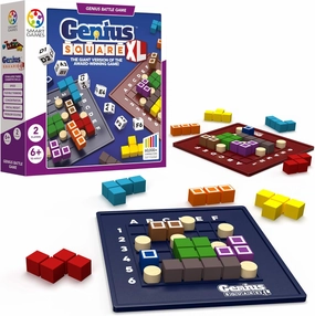 Genius Square XL - The Supersized Version of The Game of The Year Award Winning Game! 600000  Solutions STEM Puzzle Game! Roll The Dice & Race Your Opponent to Fill The Grid!