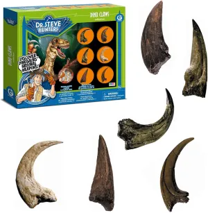 Geoworld Dinosaur Claws Replica Set - Life-Sized 1:1 Scale of 6 Different Predatory Dino Claws - Engaging STEM Learning Toy for Kids Ages 6 