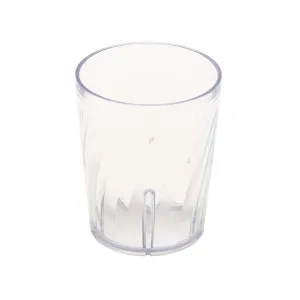 G.E.T. Vintage Swirl Unbreakable Restaurant Tumblers (Set of 12) 6 Ounce Clear | for Restaurants and Home, Dishwasher Safe, BPA Free