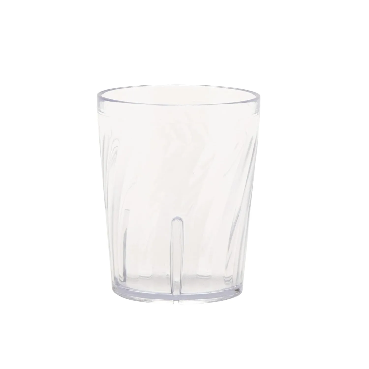 G.E.T. Vintage Swirl Unbreakable Restaurant Tumblers (Set of 12) 6 Ounce Clear | for Restaurants and Home, Dishwasher Safe, BPA Free