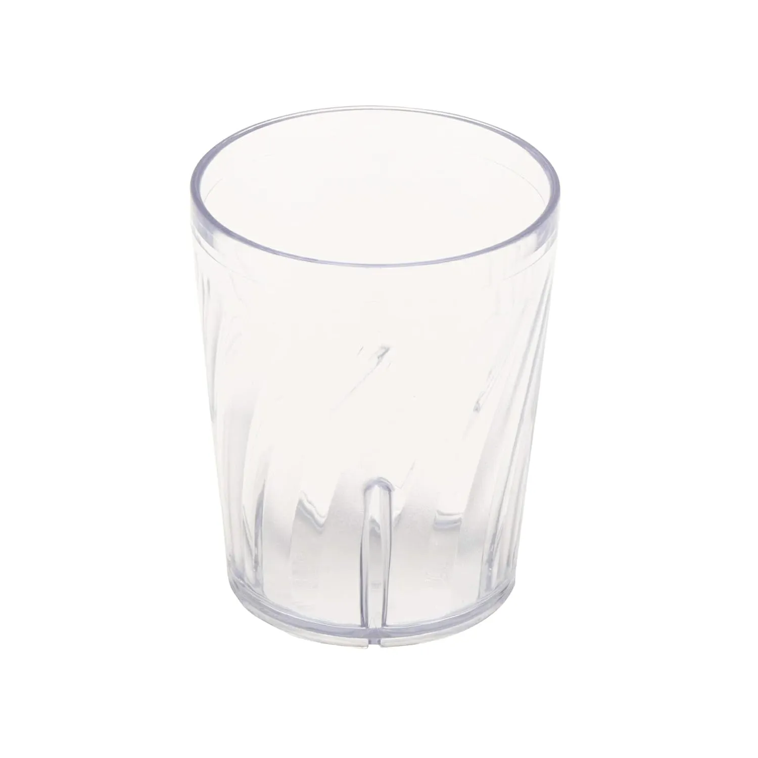 G.E.T. Vintage Swirl Unbreakable Restaurant Tumblers (Set of 12) 6 Ounce Clear | for Restaurants and Home, Dishwasher Safe, BPA Free