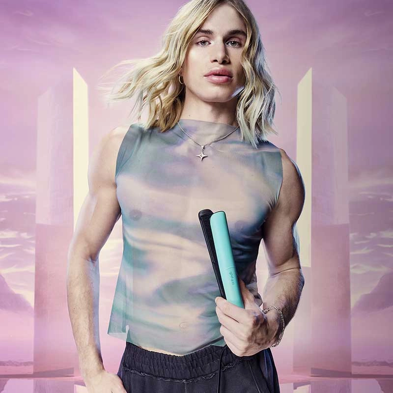 ghd Futurescape Limited Edition Gold Hair Straightener in Mystic Aqua