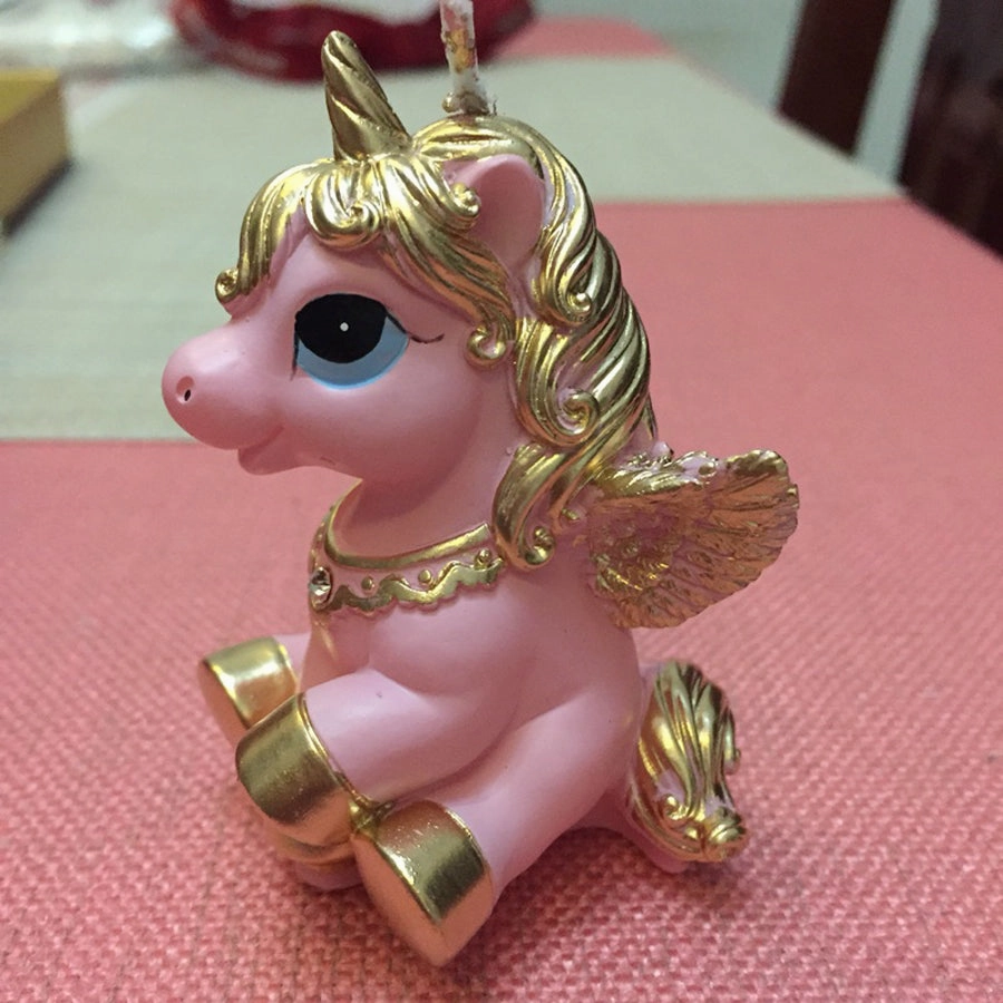 Golden Unicorn Candle
