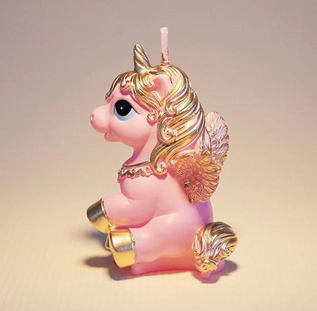 Golden Unicorn Candle