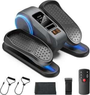 Gonex Under Desk Elliptical Exercise Machine for Seniors, Electric Ellipse Leg Exerciser with Remote, 16 Adjustable Speeds, Manual & 12 Auto Modes, Leg Exerciser While Sitting, Seated Pedal Exerciser