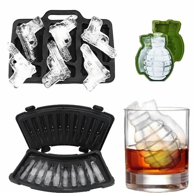 Gothic Skull Ice Cube Tray - 3D Halloween Party Mold