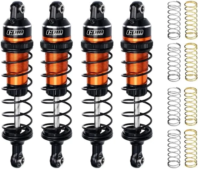 GPM Alloy Front And Rear Adjustable Spring Shock 87mm For Mini Maxx Monster Truck-107154-1 (Black)