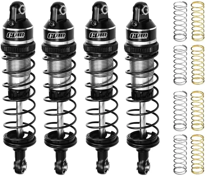 GPM Alloy Front And Rear Adjustable Spring Shock 87mm For Mini Maxx Monster Truck-107154-1 (Black)
