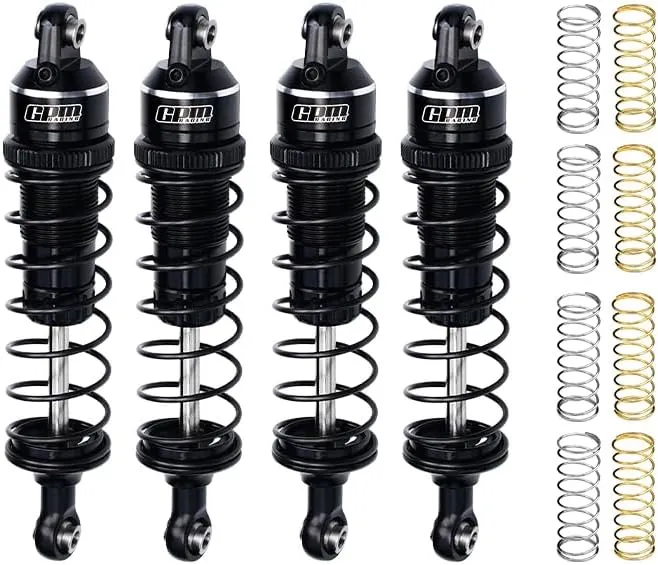 GPM Alloy Front And Rear Adjustable Spring Shock 87mm For Mini Maxx Monster Truck-107154-1 (Black)
