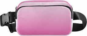 Gradient Fuchsia Fanny Belt Bag Waist Packs Crossbody Bags Bum Bag for Running Hiking Travel Workout Adjustable Strap for Women Men