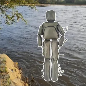 Gray Yellow Water Rescue Dummy, Foldable Emergency Drill Dummy Weight Adjustable with Alloy Zipper, Reusable Heavy Duty Drowning Prevention Teaching Tools, 10 20 30 KG(Gray-H 1.7M,30kg)