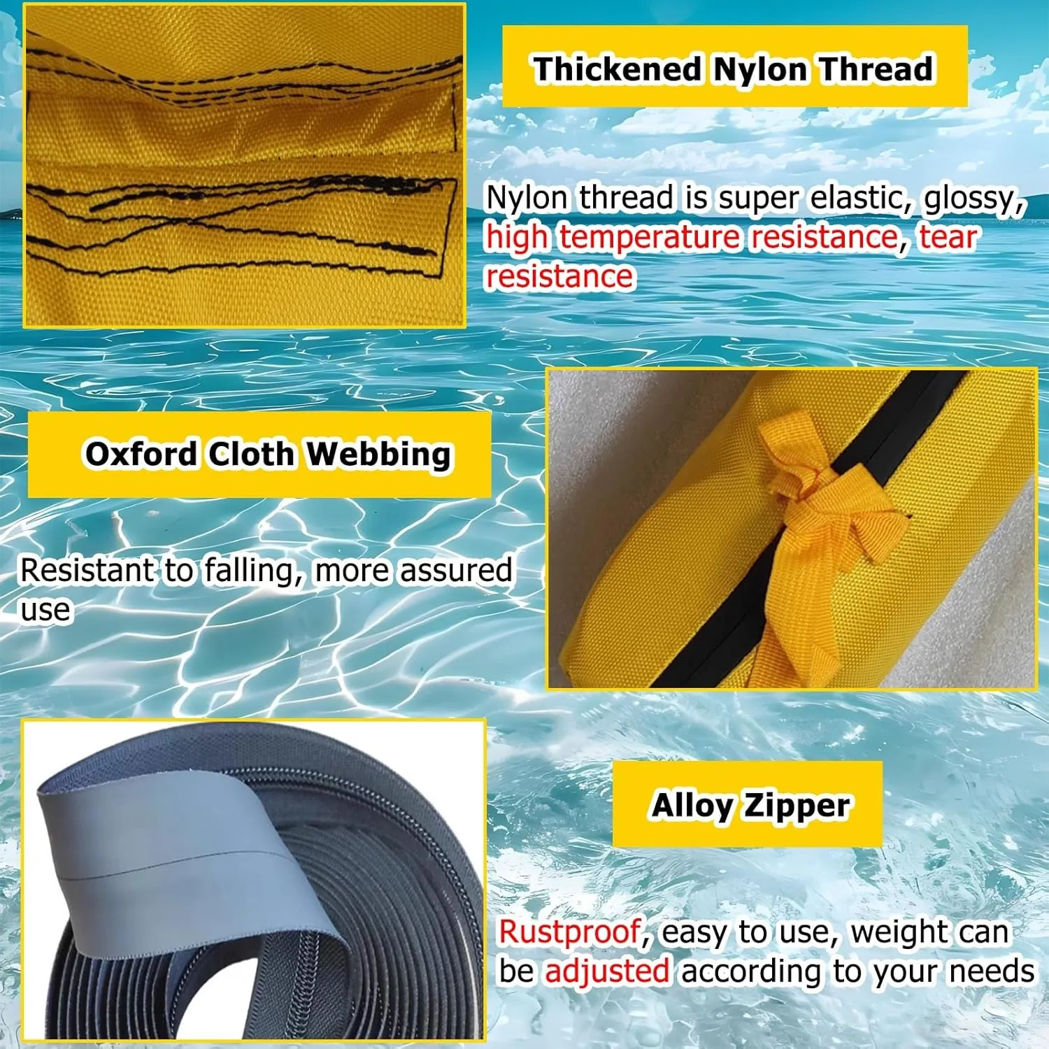 Gray Yellow Water Rescue Dummy, Foldable Emergency Drill Dummy Weight Adjustable with Alloy Zipper, Reusable Heavy Duty Drowning Prevention Teaching Tools, 10 20 30 KG(Gray-H 1.7M,30kg)