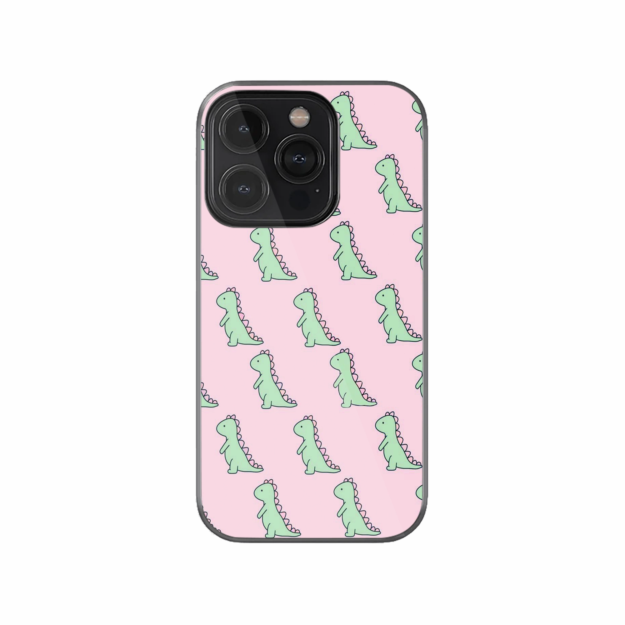 Green and Pink Dinosaur Phone Case