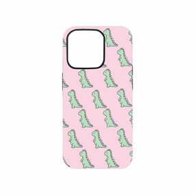 Green and Pink Dinosaur Phone Case