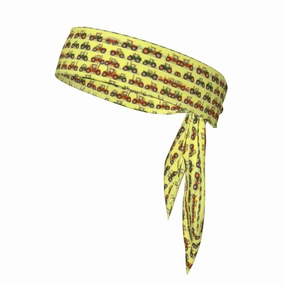 Green Fields Farming Machine Print Head Tie Headbands For Men Women, Adjustable Bandana Sweatbands Hair Wrap Bands For Sports