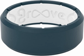 Groove Life Edge Silicone Ring - Breathable Rubber Wedding Rings for Men, Lifetime Coverage, Unique Design, Comfort Fit Ring