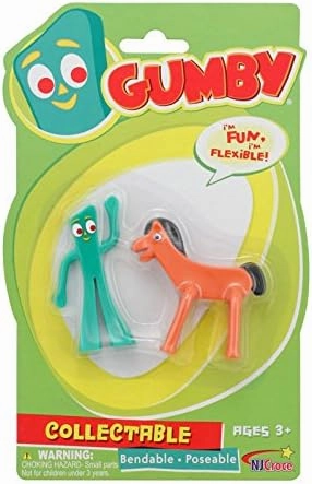 Gumby and Pokey Mini Bendable, Poseable Figure Set