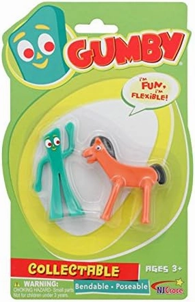Gumby and Pokey Mini Bendable, Poseable Figure Set