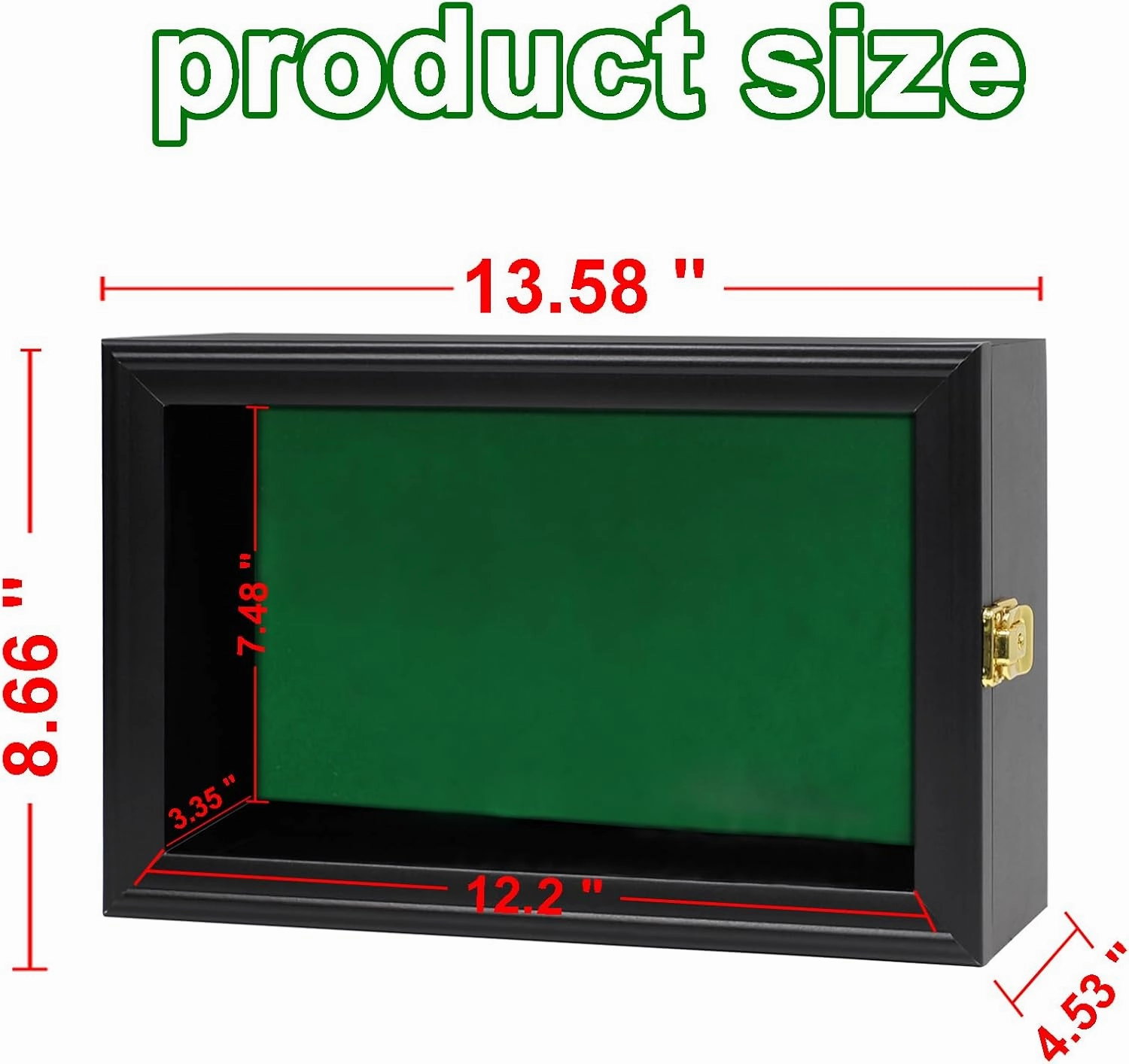 Gun Shadow Box Rack Wall Mounted Wooden Display Cabinet Collectible Display Box, Suitable for Handguns, car Models, Anime Figurines, Character Dolls and mini Statues - Protective Storage Box