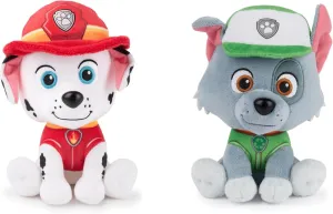GUND Paw Patrol 6" Plush Stuffed Animal Bundle of 2 Characters, Marshall and Rocky