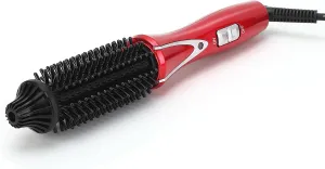 Hair Curling Iron Brush, Foldable 1 Inch Ceramic Tourmaline Ionic Hair Curler Hot Brush, Professional Anti-Scald Instant Heating Up Curling Irons for All Hair Types(US)