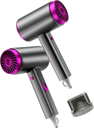 Hair Dryer with Diffuser, Powerful Fast Drying Low Noise Blow Dryer, Ideal for Home Salon Travel