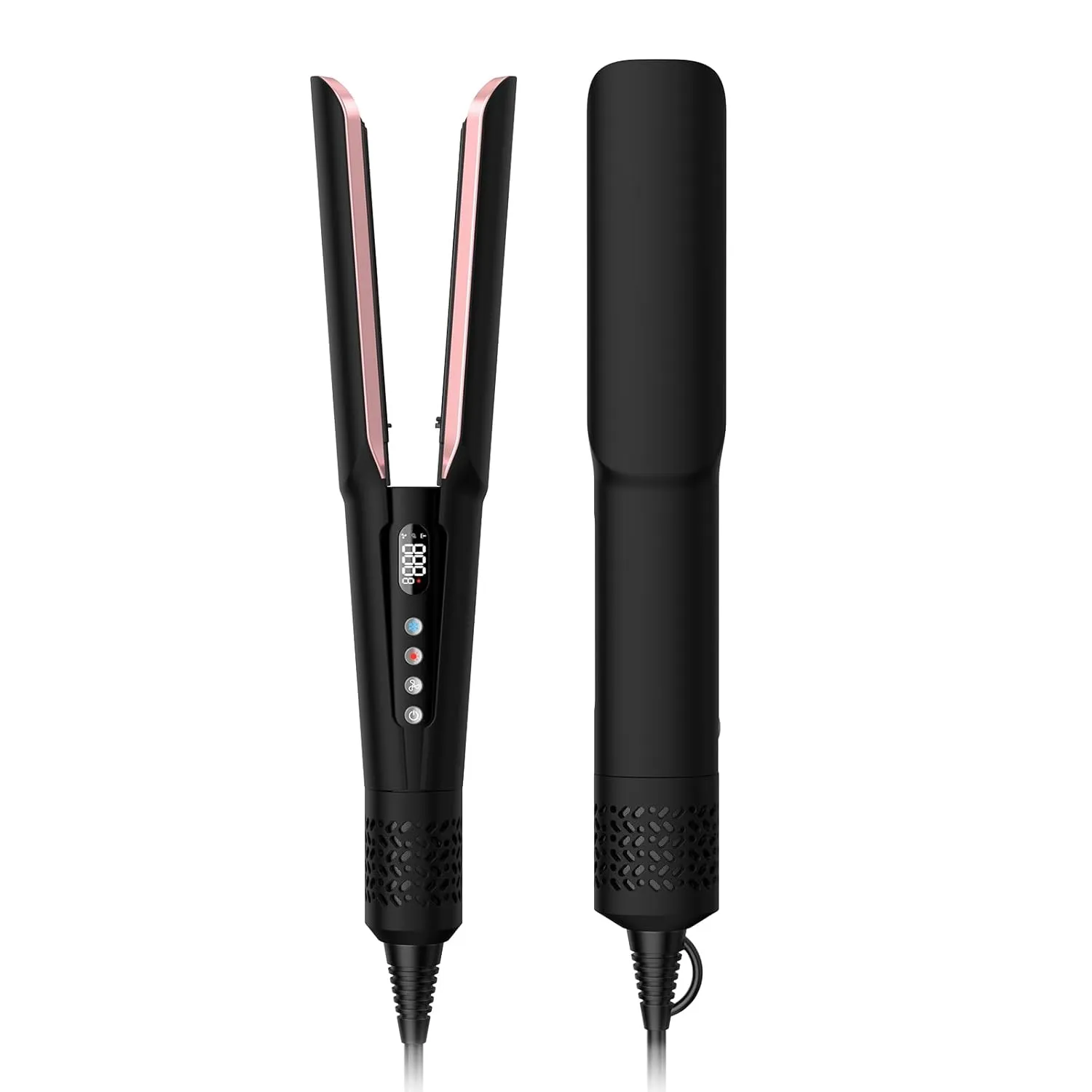 Hair Straightener - 2 in 1 Wet to Dry Hair Dryer and Straightener with High-Speed Airflow   Rapid Heat-Up   Customizable Temperature   LCD Display & Auto Shut-Off   No Heat Damage for All Hair Types